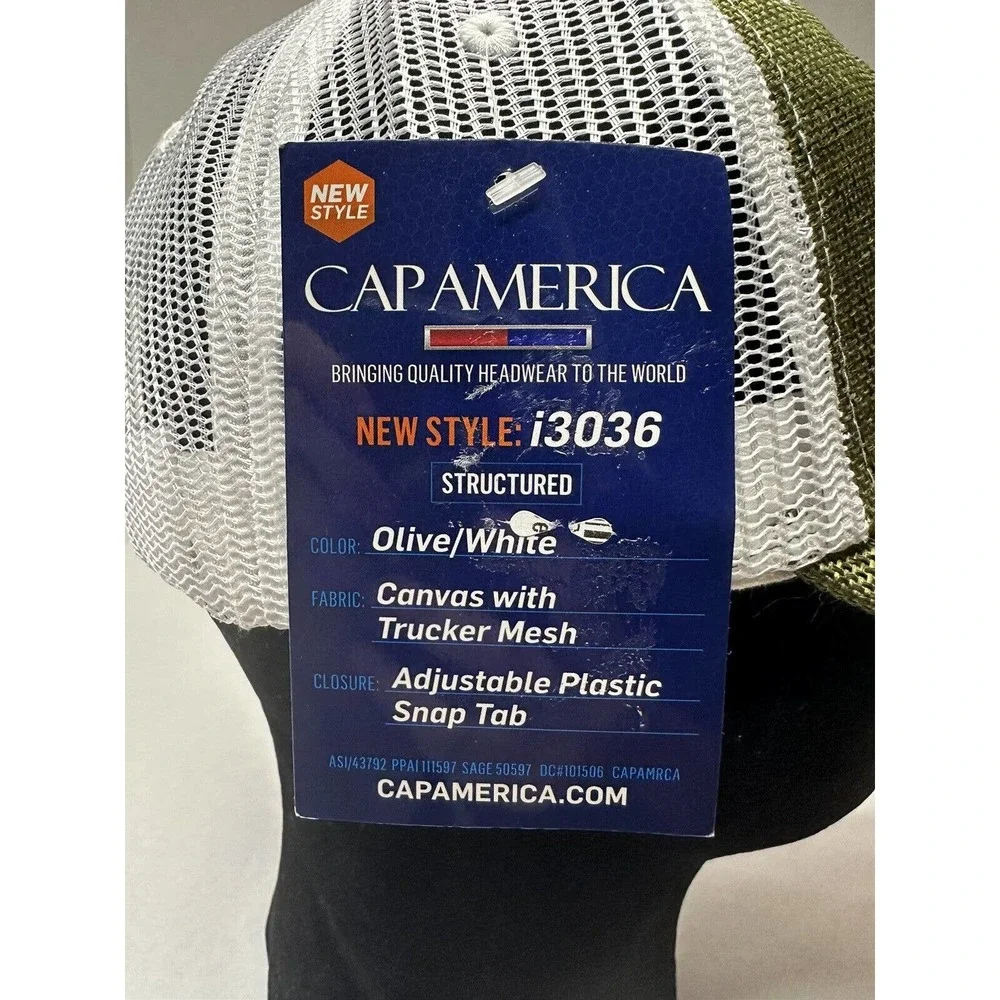 RTIC Trucker Hat Cap Olive Green White Mesh Back Adjustable Snapback NEW